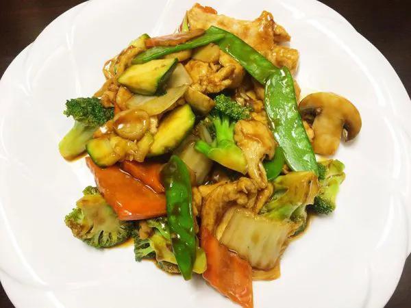 50 Chicken w. Mixed Vegetables
