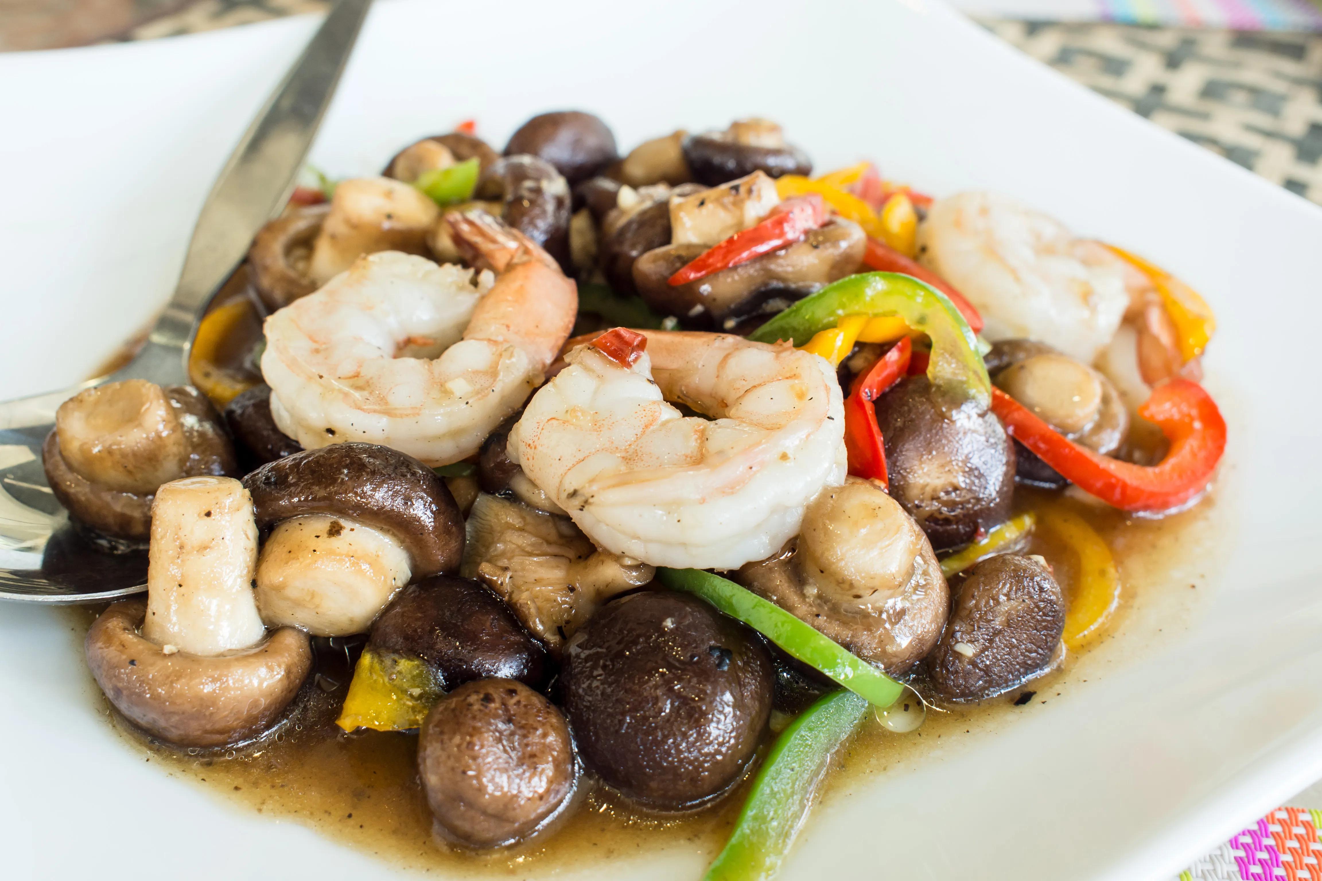 Shrimp with Mushrooms
