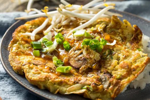 牛蓉蛋49.Beef Egg Foo Young