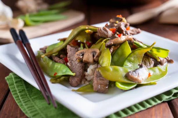 雪豆牛86. Beef with Snow Peas