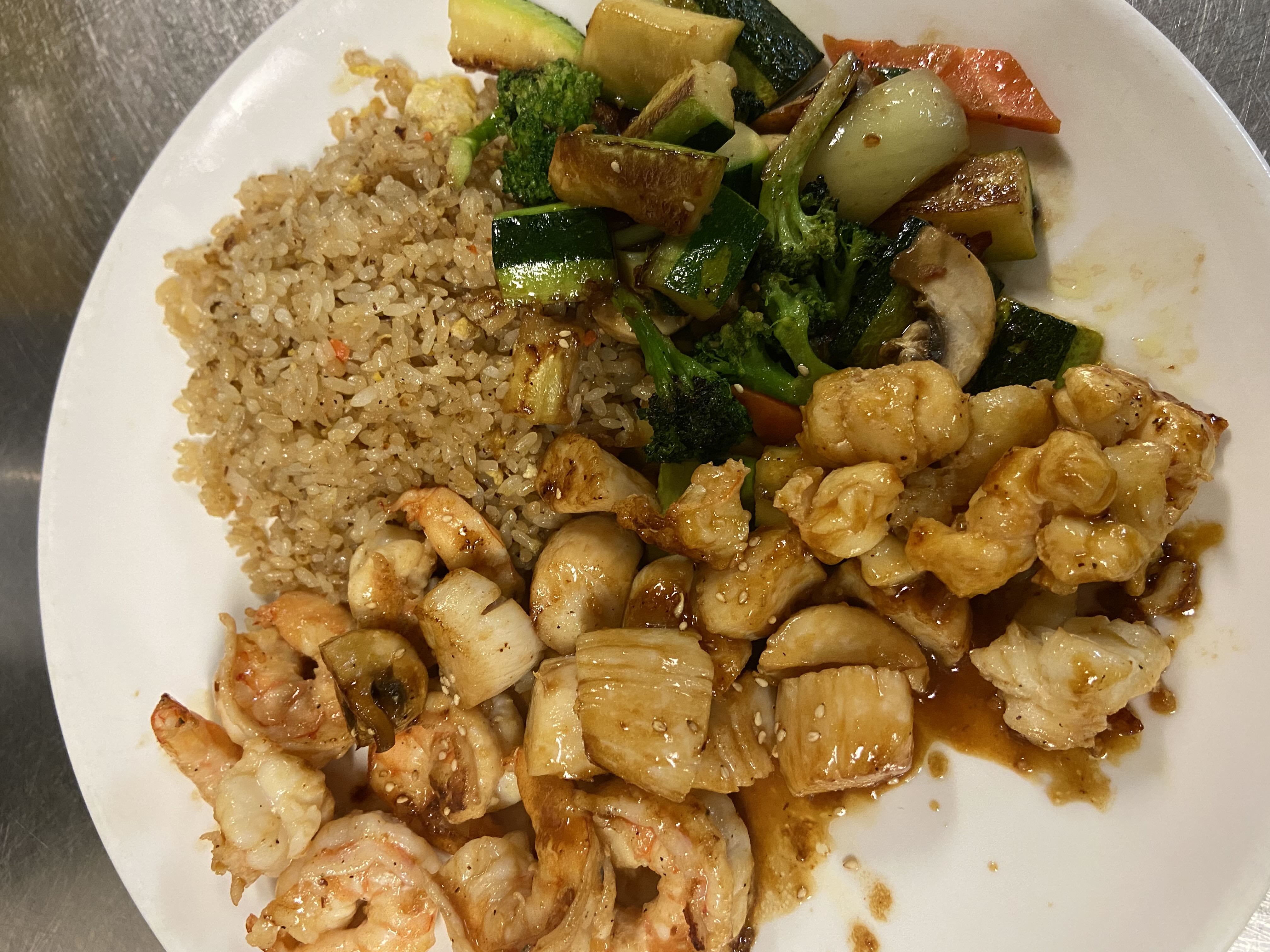 Hibachi Lobster, Shrimp & Scallop