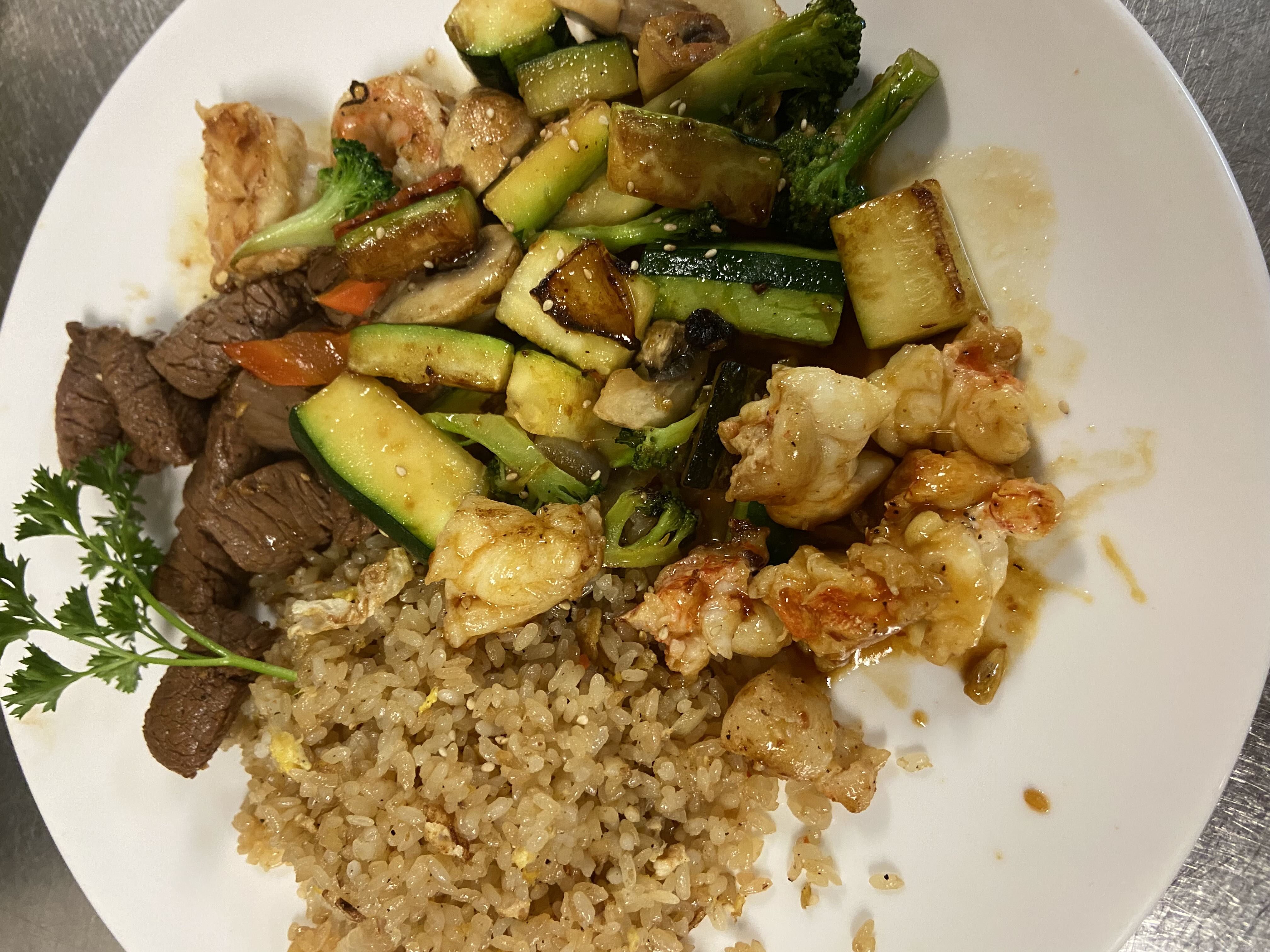 Hibachi Filet Mignon and Lobster Combo