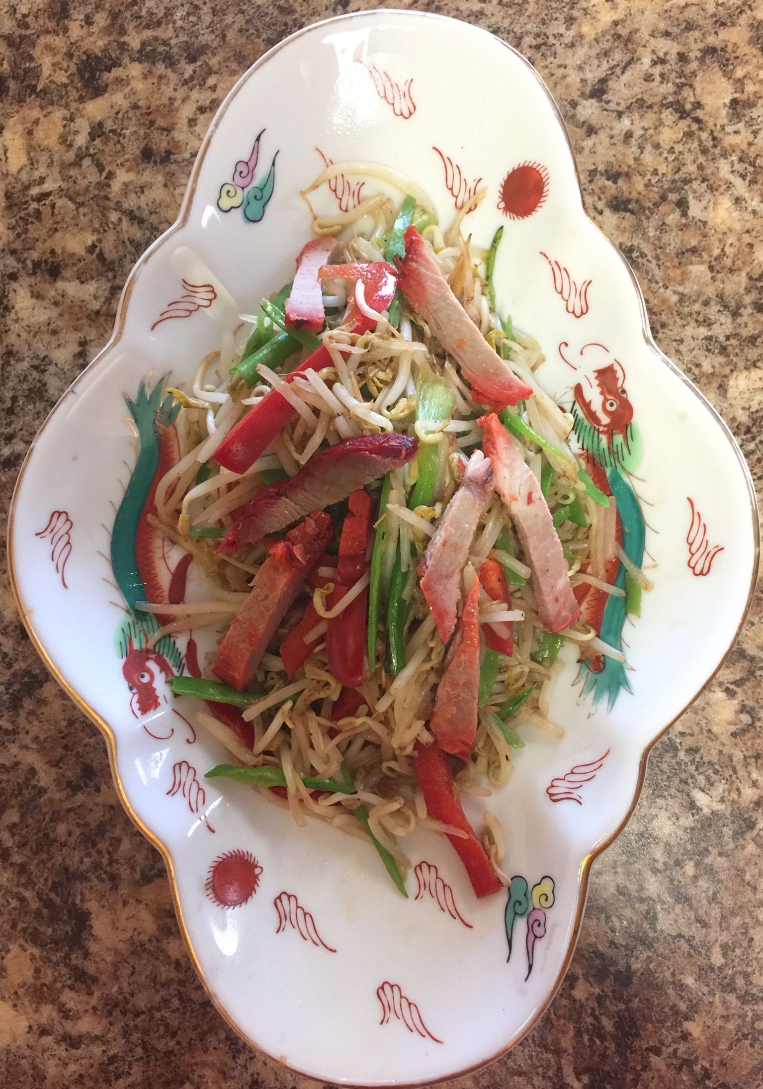 Roast Pork with Bean Sprouts