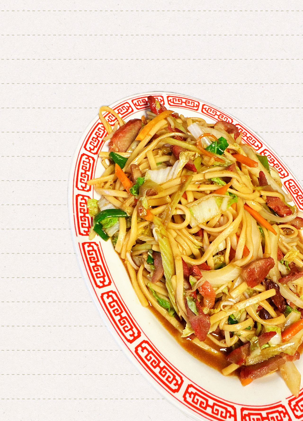 34. 叉烧捞面 Roast Pork Lo Mein