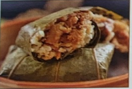 28. 珍珠雞 Sticky Rice w. Pork wapped in Louts Leaf