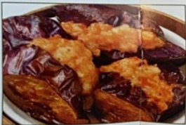 43. 百花醸茄子 Shrimp Stuffed w. Eggplantin Oyster Sauce (3pc)