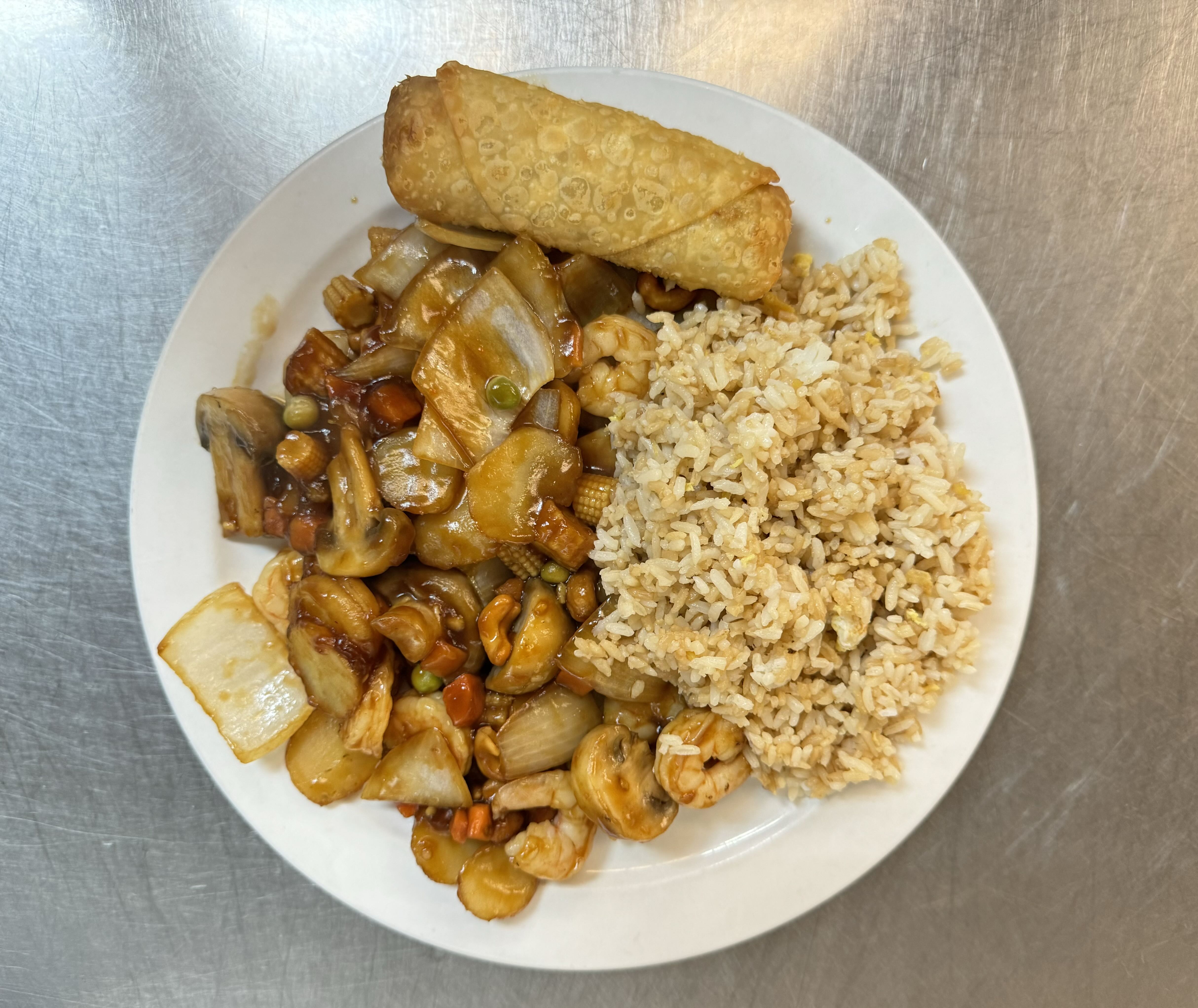 Shrimp with Cashew Nuts Dinner Combination