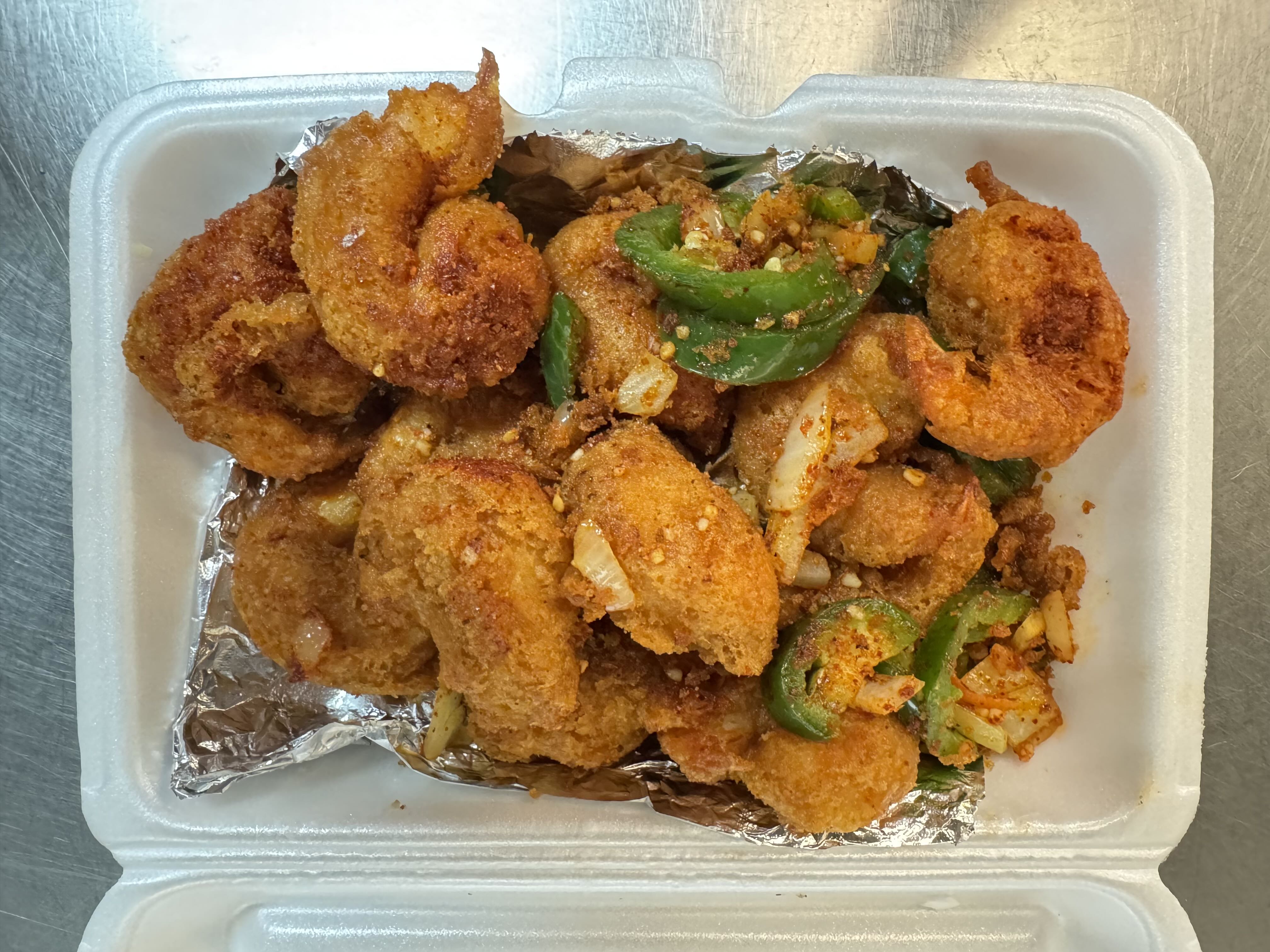 Spicy and Pepper Fried Shrimp