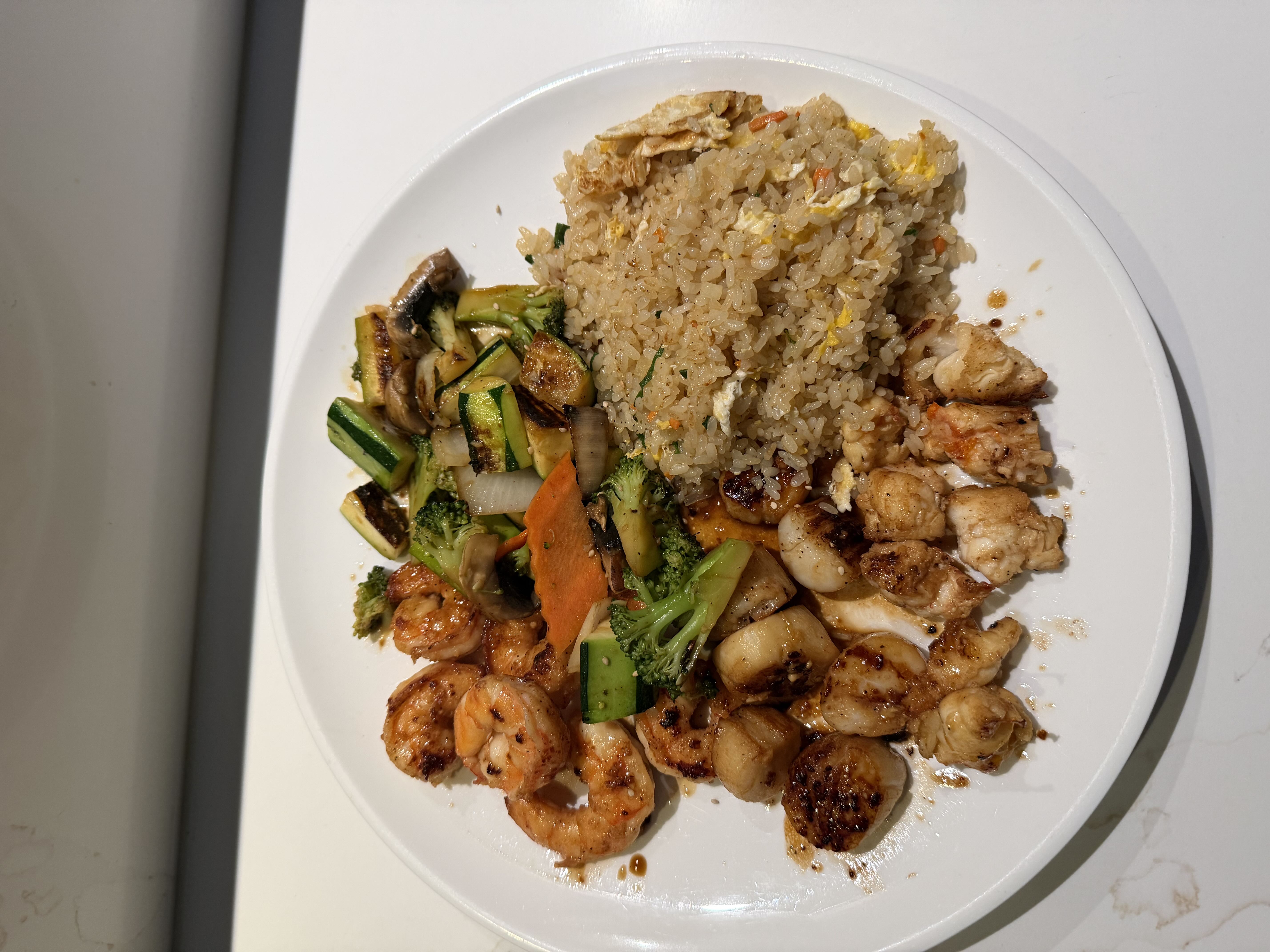 Hibachi Lobster, Shrimp & Scallop