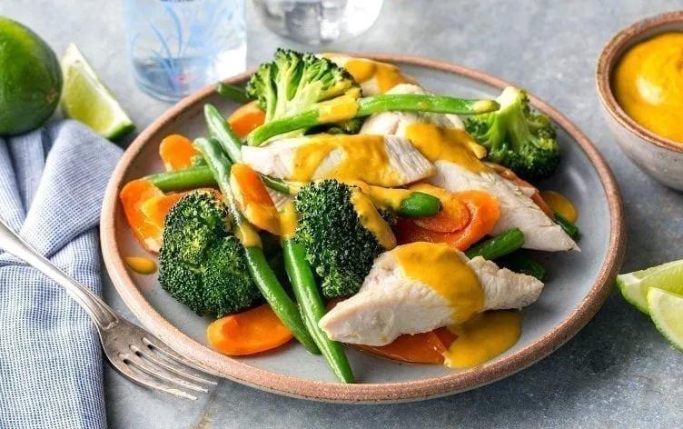 4. Steamed Mixed Vegetable w. Chicken