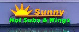 Sunny hot subs & wings logo